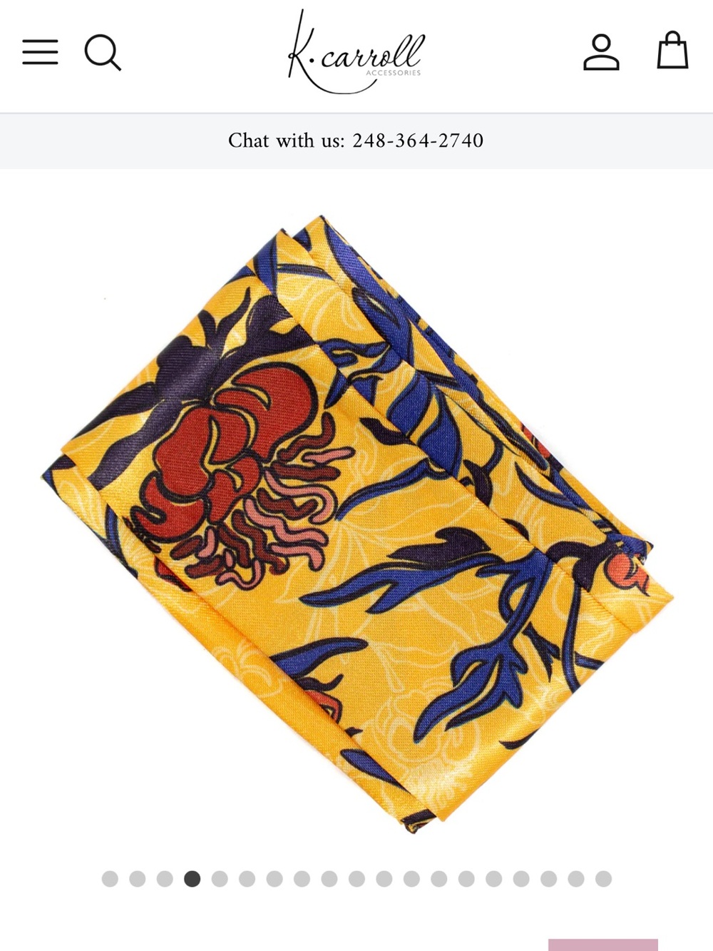 NWOT Yellow Floral Silk Scarf Measures 2” X 38” BY 2”X 41” on opposite ends